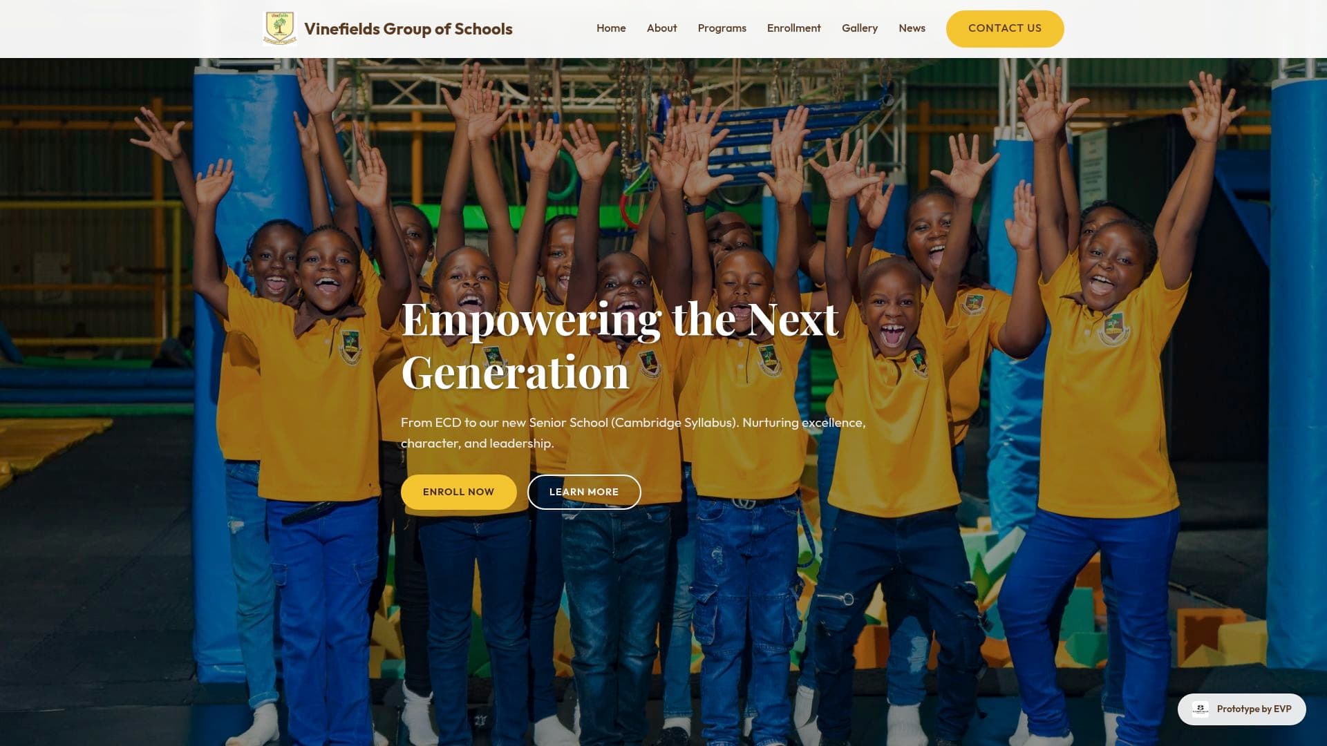 Vinefields Group of Schools Website Preview